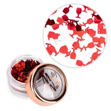 Molly Nails Red Glass - Декорация за нокти чаши за вино 2гр.